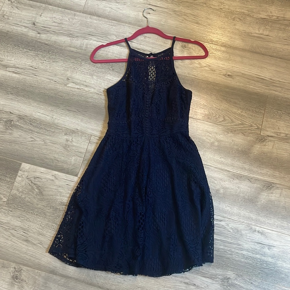 Navy blue lace dress